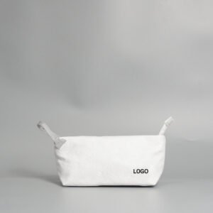 Zip Sealed Plain Tyvek Small White Toiletry Cosmetic Wash Bag