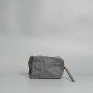 Zip Sealed Plain Polyester Unify Gray Toiletry Cosmetic Wash Bag