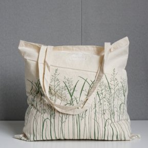 Printing Grass Natual Cotton Shopping Tote Bag