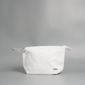 Zip Sealed Plain Tyvek Unify White Toiletry Cosmetic Bag