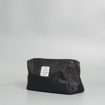 Zip Sealed Plain Nylon Unify Black Cosmetic and Toiletry Stationery ...