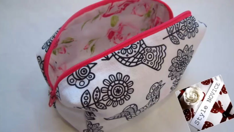 a boxing makeup bags step by step sewing