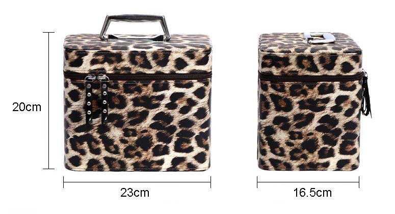 leopard makeup case size